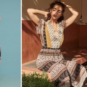 NWT Anthropologie Provençal Boho Midi Dress XS